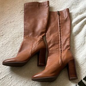 Kenneth Cole Knee High Boots in Camel